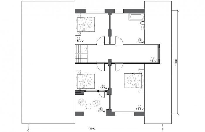 Проект каркасного дома «КД-70-07» под ключ фото 2