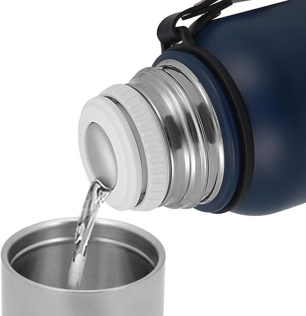 Термос для напитков Rondell Promenade RDS-1820 1л. синий картонная коробка фото 5