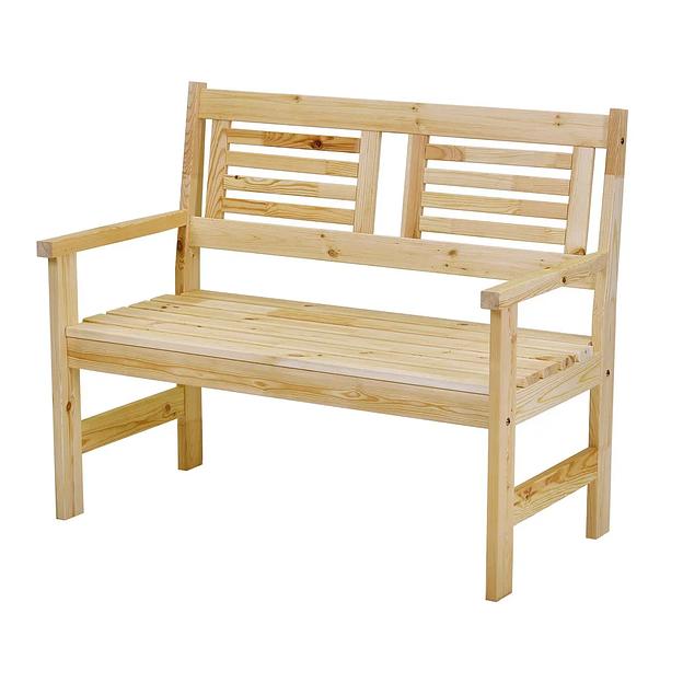 Скамья деревянная для сада и дачи, для 2-х человек Хольмен ОПТ фото 1