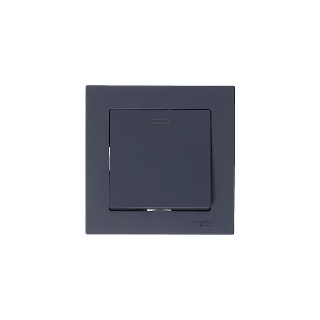 Выключатель одноклавишный ATLASDESIGN с подсветкой схема 1а 10АХ механизм грифель фото 7