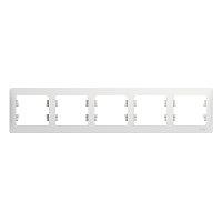 Systeme electric GSL000105 GLOSSA 5-постовая РАМКА, горизонтальная, БЕЛЫЙ фото 5