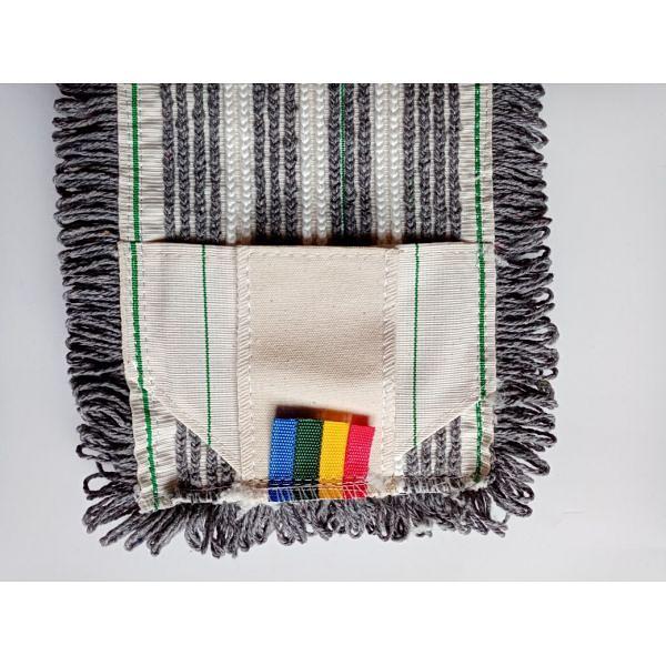 Моп Комби серый, тафтинговый, хб/пэ+микрофибра 50 см, карман-язык, NV115 фото 3