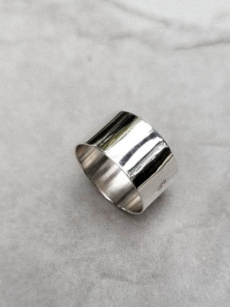 Серебряное кольцо на фалангу широкое 925 фото 1