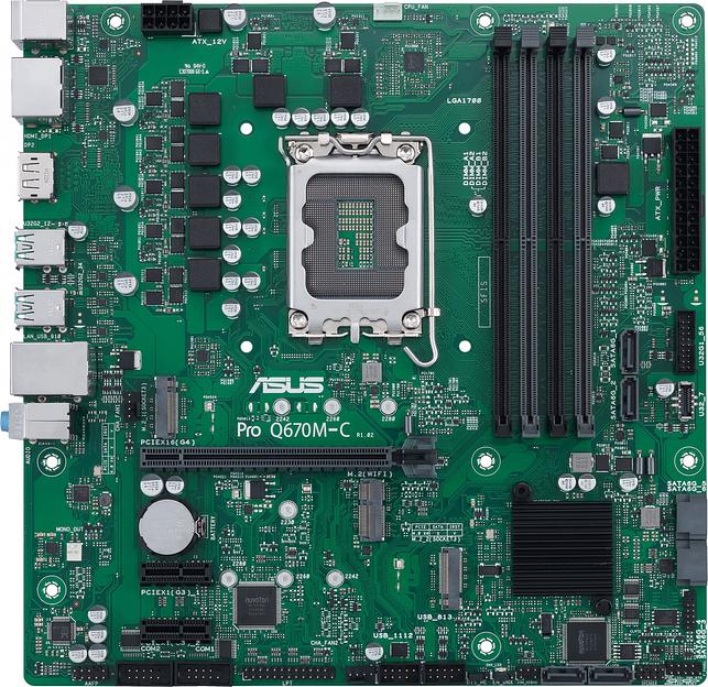 Материнская плата ASUS PRO Q670M-C-CSM, LGA1700, Q670, 4*DDR5, 2*DP+HDMI, SATA 6.0, M.2, RAID, USB 3.2*4, USB 2.0*2, mATX; 90MB19E0-M0EAYC (PRO Q670M-C-CSM) фото 1