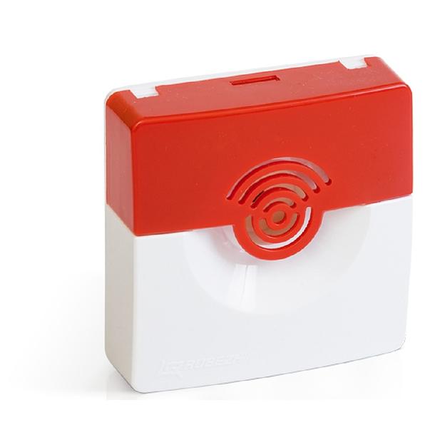 RUBEZH RBZ-208464 Оповещатель охранно-пожарный звуковой ОПОП 2-35 12В бело/красный корпус (сирена) фото 1