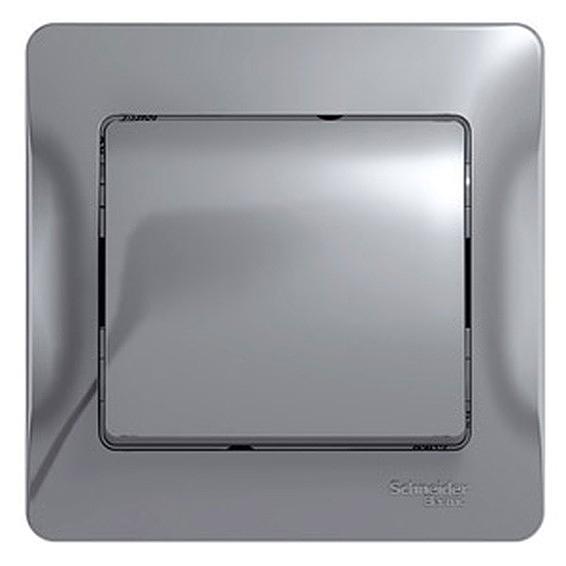 Systeme electric GSL000312 GLOSSA 1-клавишный ВЫКЛЮЧАТЕЛЬ, сх.1, 10АХ, в сборе, АЛЮМИНИЙ фото 1