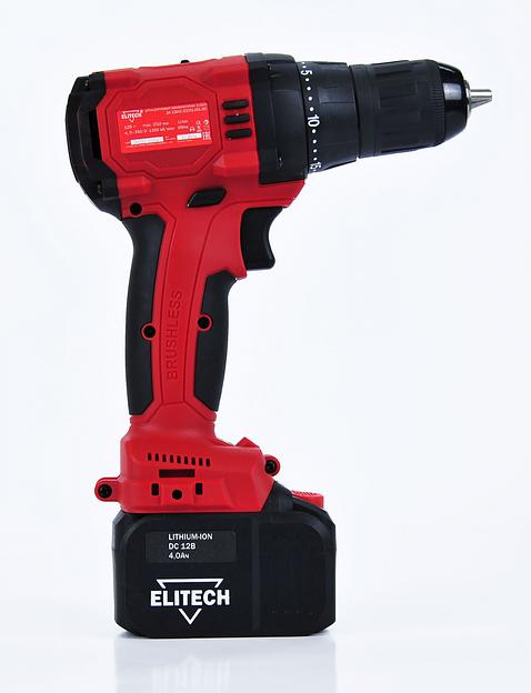 Дрель-шуруповерт Elitech ДА 12БЛ2 (Е2201.001.02) аккум. патрон:быстрозажимной (кейс в комплекте) (191606) фото 10