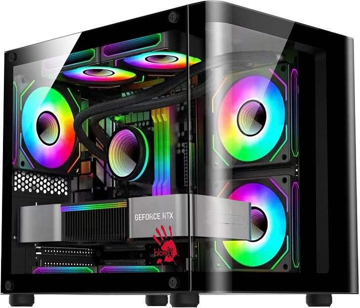 Корпус Bloody BD-CC104 черный без БП mATX 5x120mm 1xUSB2.0 1xUSB3.0 audio фото 1