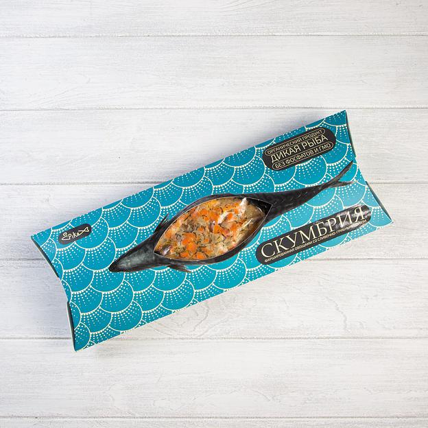 Скумбрия фаршированная овощами и сливочно-грибным соусом, весовая, замороженная фото 5