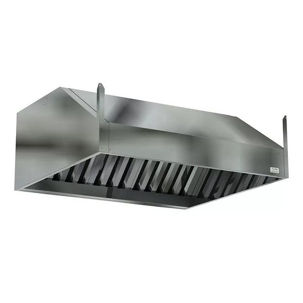 Зонт вытяжной из нержавеющей стали AISI 430 толщиной 0,5 1200х600х350 мм с жировыми фильтрами фото 1