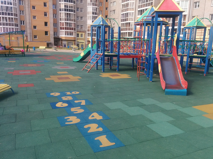 Плитка EcoStep резиновая 500×500×30 мм фото 9