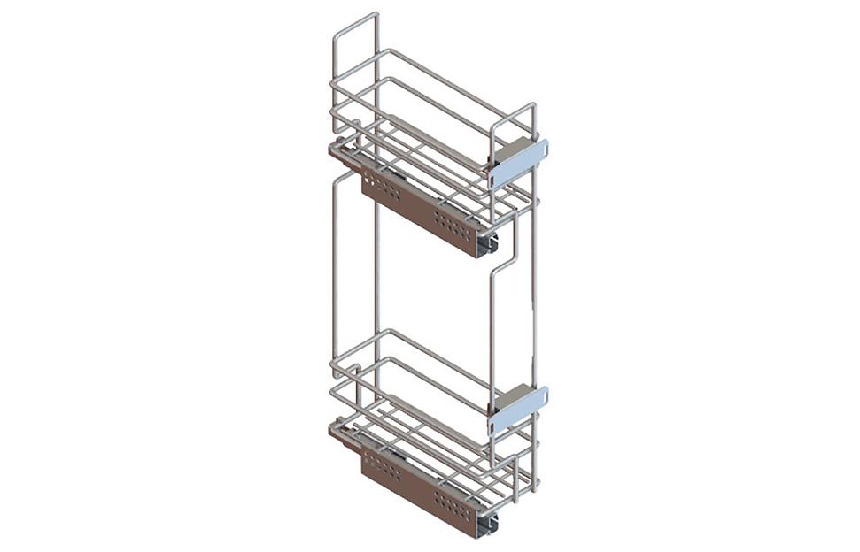 ВЕРХ Квадро 150 левая напр. с доводчиком (хром) 1054 фото 1