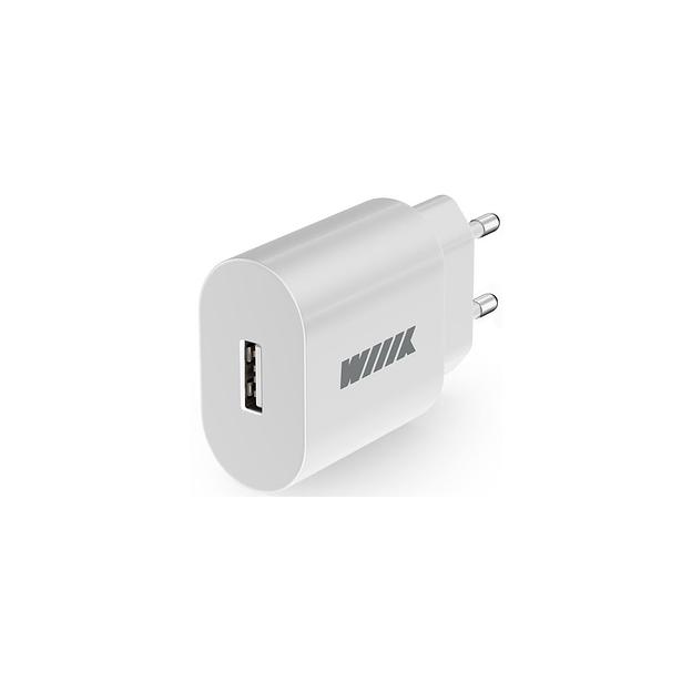 Сетевое зарядное устройство Wiiix UNN-4-1-01-QC-W, USB-A, 18Вт, 3A, белый фото 1