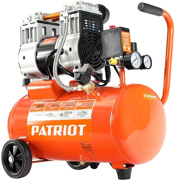 PATRIOT WO 24-220 Компрессор [525301920] { безмасляный, 200 л/мин, 8 бар, 1250 Вт, 24 л, быстросъемный 1/4" } фото 4