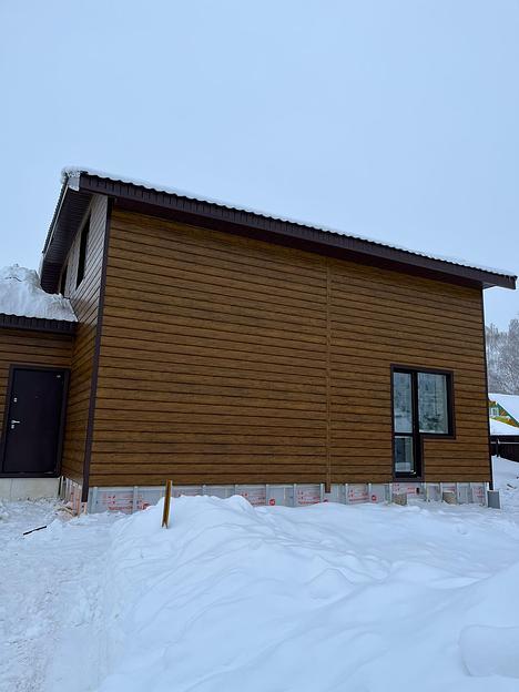 Металлический сайдинг «Евробрус с тиснением» цвет Printech CEDAR 3D фото 3