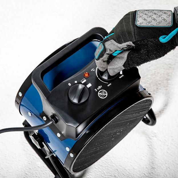 Тепловая пушка электрическая Сибртех K3 3000Вт синий/черный фото 6