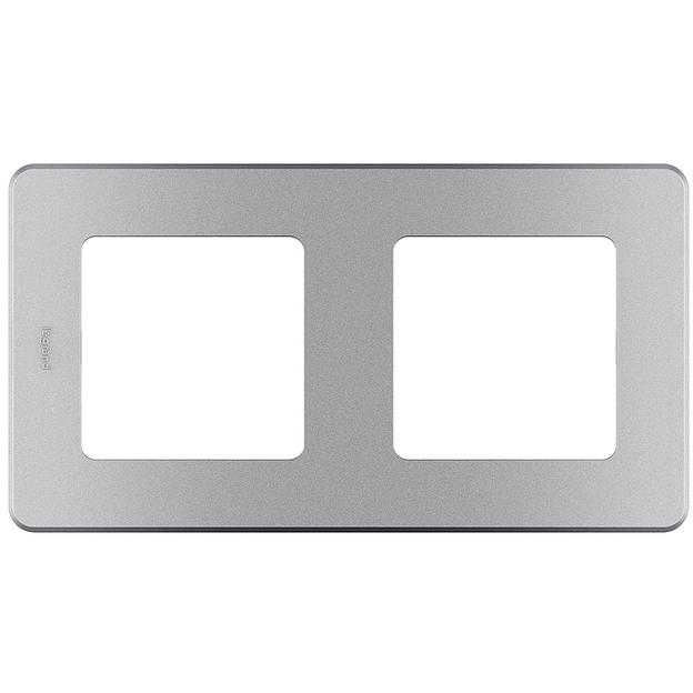 Legrand 673942 Рамка - 2 поста - INSPIRIA - алюминий фото 1