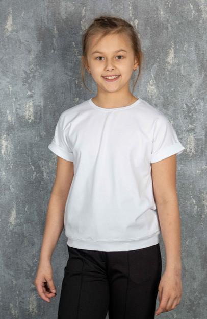 Джемпер Энди для девочек, белый, 2-048, опт фото 1