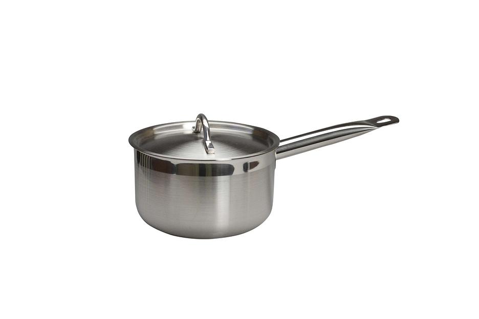 Сотейник 2,0 л. нерж. d=16 см. h=10 см. с крышк. тройное дно (индукция) /1/4/ фото 1