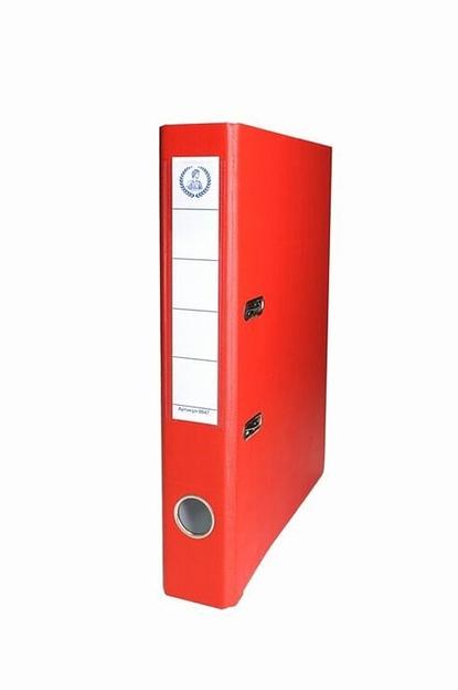 Папка регистратор «Консул» 50 мм металлический уголок, кармашек со сменной этикеткой, красный, опт фото 1
