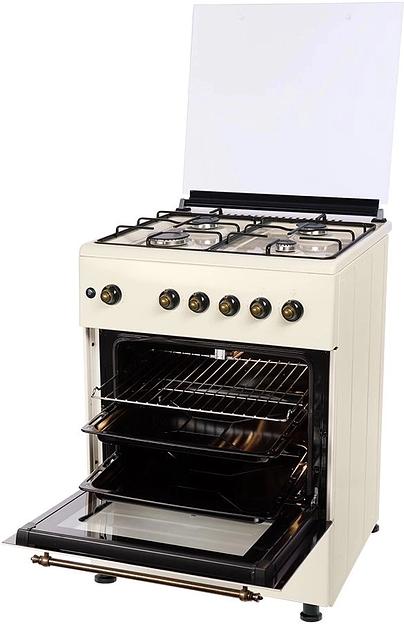 Плита Газовая Nordfrost GG6061Y бежевый (металлическая крышка) реш.сталь фото 4