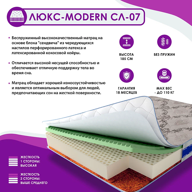 Матрас Люкс-Modern СЛ-07 фото 1
