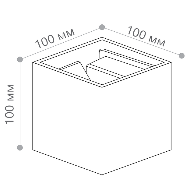 Светильник светодиодный уличный ДБУ-2х3w вверх/вниз 4000K IP54 белый фото 5