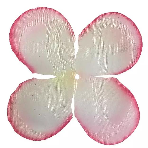 Заготовка для розы 190-3 Белая розов.кант круг 4-кон. (x1) 10см 2179шт/кг фото 1