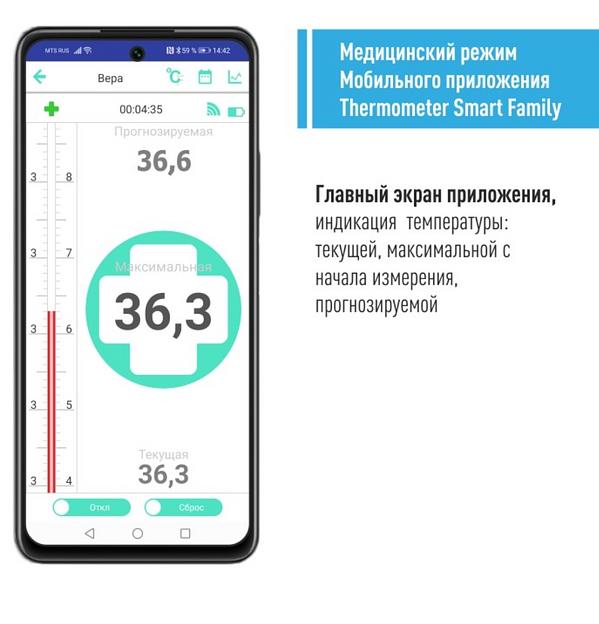 Термометр медицинский «RELSIB WT50» с Bluetooth ОПТ фото 7