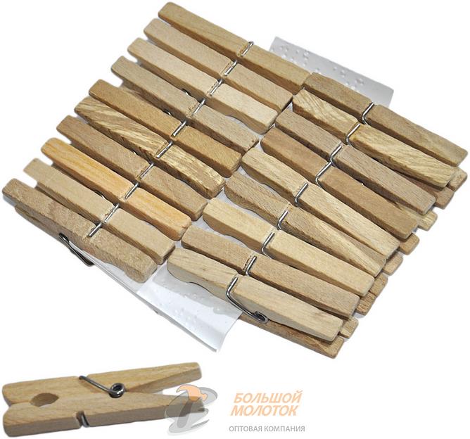 Прищепки деревянные "Кубаночка" большие 20 штук /75 фото 1