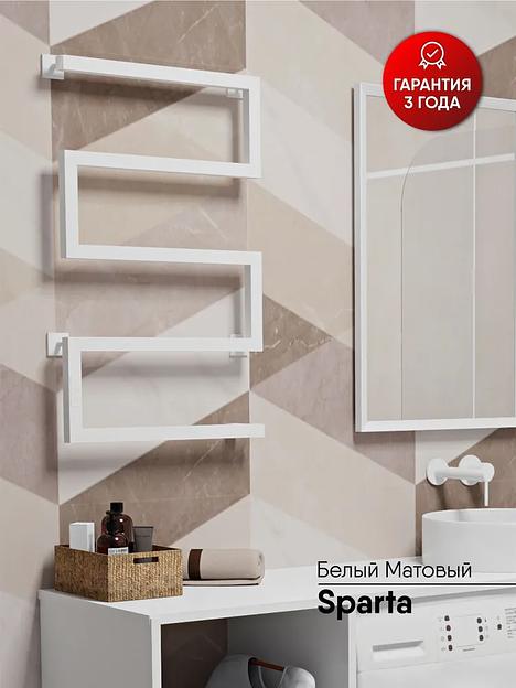 Электрический полотенцесушитель «Sparta» 800х500 мм (таймер, скрытый монтаж, подключение: правый) ОПТ фото 2