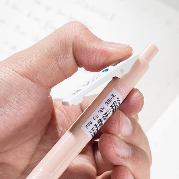 Набор ручек гелев. автоматическая Deli (EG58-BL-P) ассорти d=0.5мм син. черн. кор.карт. (12шт) резин. манжета фото 5