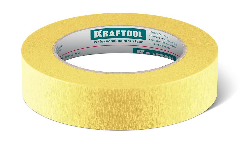 KRAFTOOL #500 Flex 25 мм х 30 м, для изогнутых линий, малярная лента (12105-25) фото 1