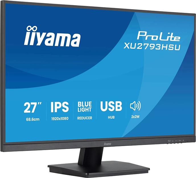 Монитор Iiyama 27" ProLite XU2793HSU-B7 черный IPS LED 1ms 16:9 HDMI M/M матовая 250cd 178гр/178гр 1920x1080 100Hz DP FHD USB 3.8кг фото 2
