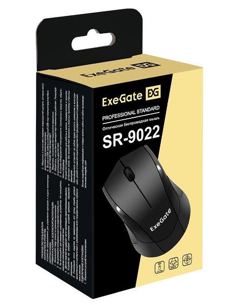 Мышь Exegate SR-9022 черный оптическая (1200dpi) беспроводная USB (2but) фото 4