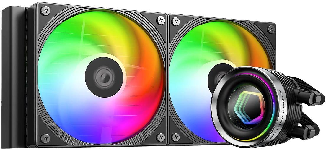 Система водяного охлаждения ID-Cooling FX240 Inf ARGB Soc-AM5/AM4/1151/1200/2066/1700 черный 4-pin + 3-pin 27.2dB Al+Cu 300W Ret фото 1