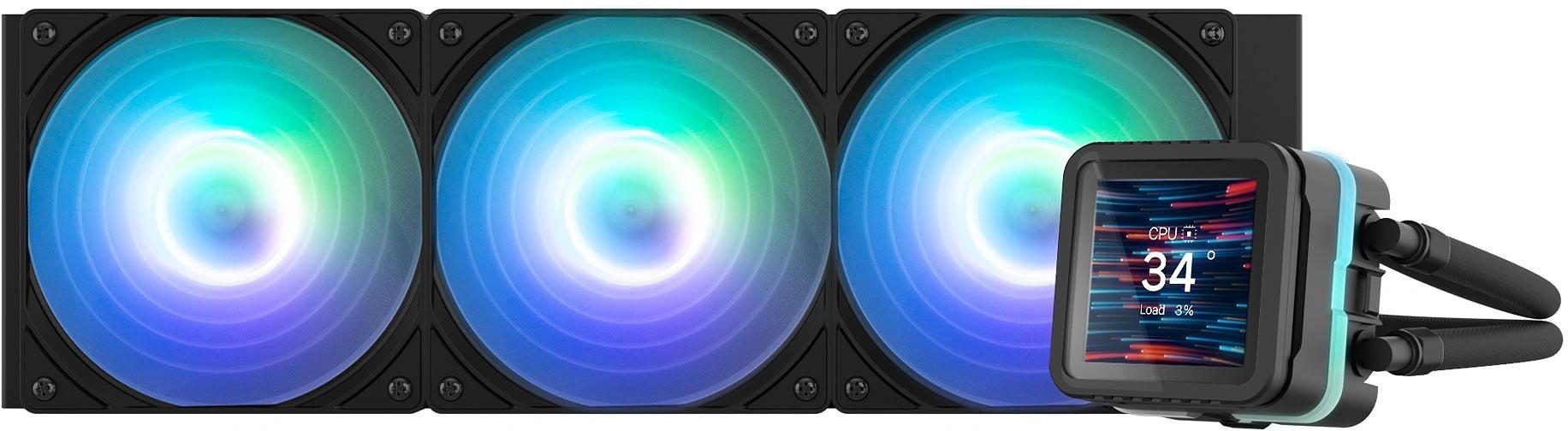 Система водяного охлаждения Zalman Alpha2 A36 DS ARGB Soc-AM5/AM4/1151/1200/2066/2011/1700 черный 4-pin 29.7dB CU LCD 350W Ret (ALPHA2 A36 DS BLACK) фото 1