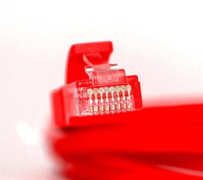 GCR Патч-корд 10.0m, кат.5e, прямой, UTP, красный, позолоченные контакты, 24 AWG, литой, ethernet high speed 1 Гбит/с, RJ45, T568B (GCR-LNC04-10.0m) фото 6