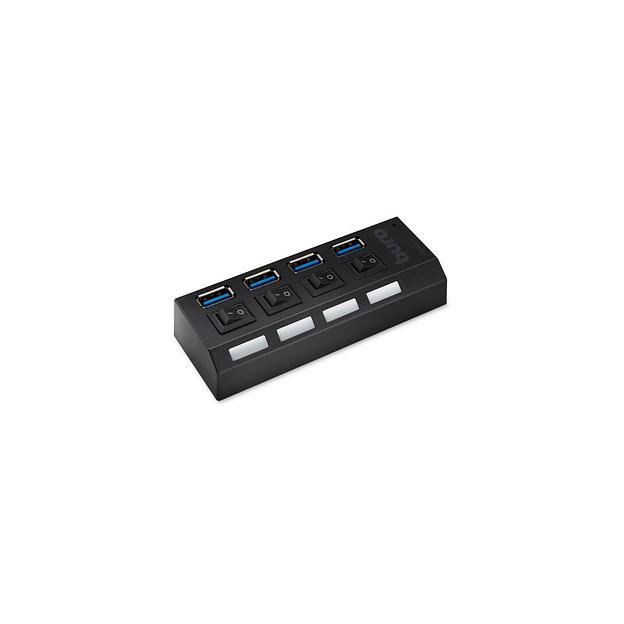 Хаб (разветвитель) Buro BU-HUB4-U3.0-L, черный фото 1