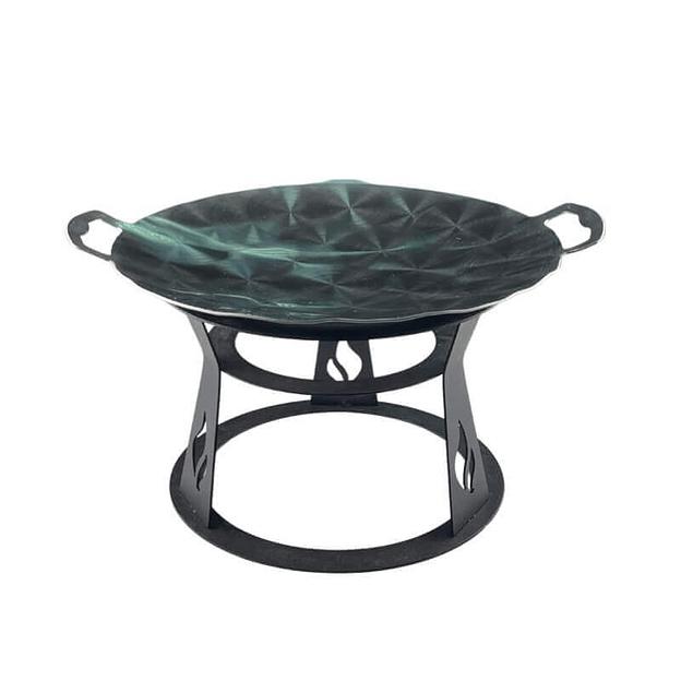 Набор для подачи Саджа сковорода d=35 см. нерж. + подставка h=18 см. Огонек /1/ фото 1