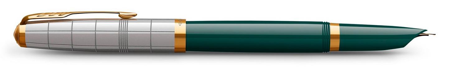 Ручка перьев. Parker 51 Premium (CW2169074) Forest Green GT F сталь нержавеющая подар.кор. фото 3