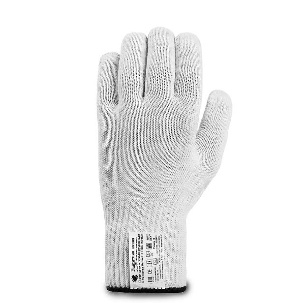 Рабочие перчатки трикотажные «Супер люкс» с ПВХ 10 класс вязки (70% хлопок, 30% полиэфир) белый, арт.04Т фото 2