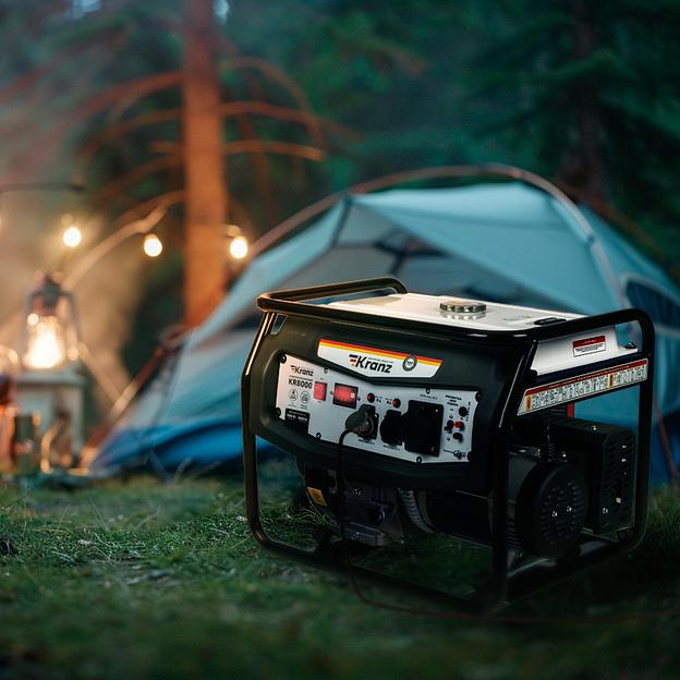 Kranz KR-16-1137 Генератор бензиновый KR8000, 8кВт, 230В, 25л, ручной старт фото 2