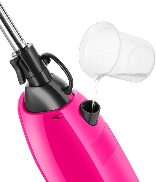 Швабра паровая Kitfort КТ-3940 1500Вт розовый/черный фото 5