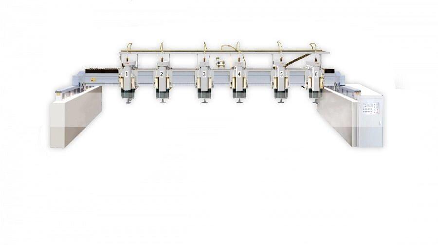 Траверсная многоголовочная машина для полировки каменных плит НВР-6 фото 1