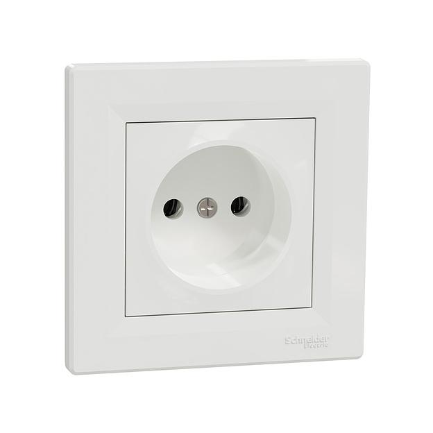 Розетка без заземления SE EPH3000121 Asfora 16А в сборе винт. клеммы белый EPH3000121 фото 1