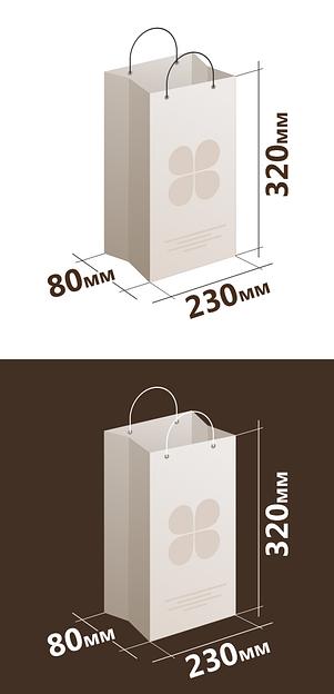 Услуга печати на пакетах бумажных 320x230x80 мм, 1000 шт фото 2