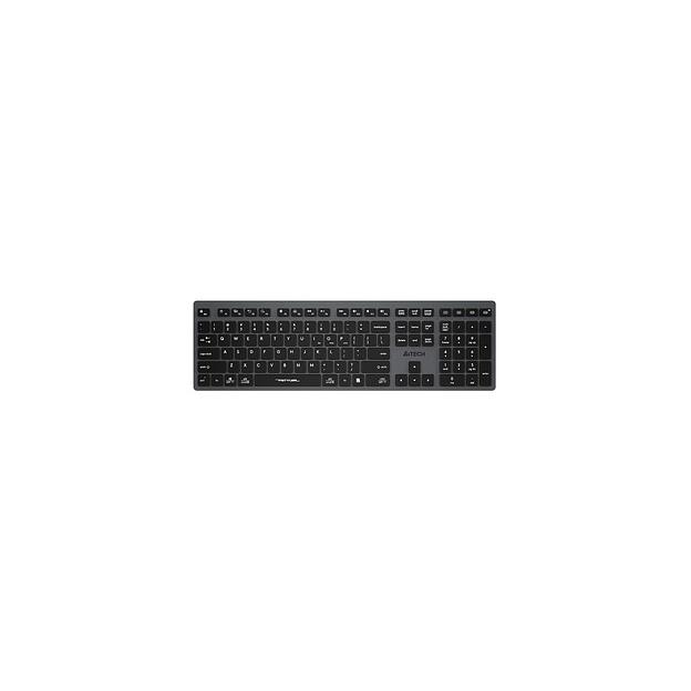 Клавиатура A4TECH Fstyler FBX50C, USB, Bluetooth/Радиоканал, черный [fbx50c grey] фото 1