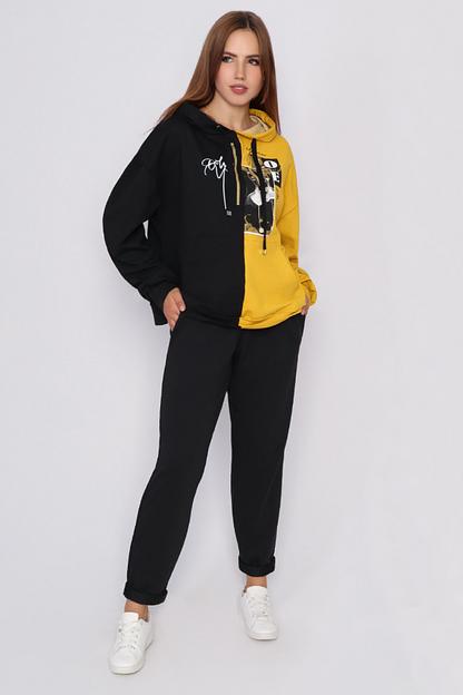 Женский сортивный комплект Style Magro «Самоцвет», чёрный, горчица, опт фото 3
