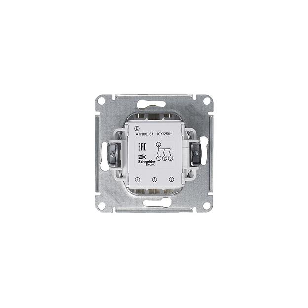 Systeme electric ATN000331 ATLASDESIGN 3-клавишный ВЫКЛЮЧАТЕЛЬ, сх.1+1+1, 10АХ, механизм, АЛЮМИНИЙ фото 4